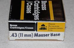 Nye hylster / Mauser Base .43 (11 mm.)