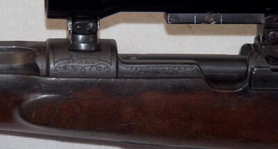 Tysk Jagtriffel med kikkert (Mauser system)