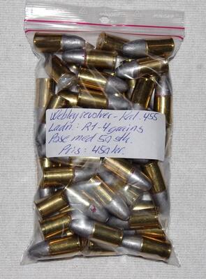 Revolver ammunition: .455 Webley