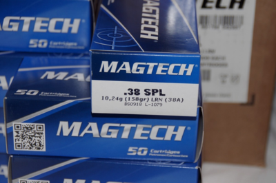 Brugs-ammunition: MAGTECH - .38 SPL.