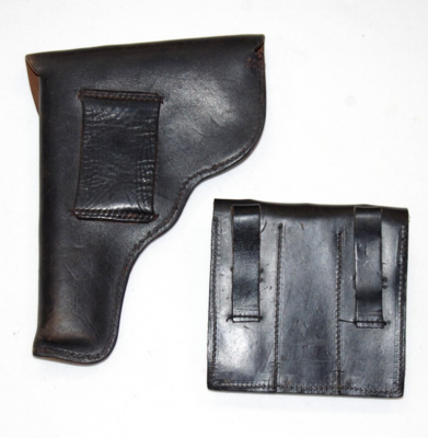 Norsk hylster og magasin-taske med 3 stk. magasiner